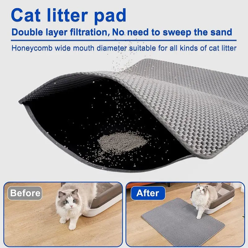 Double Layered Litter-Trapping Cat Mat