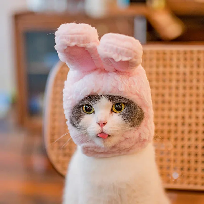 Cozy Critter Ears Pet Hats (Bear and Rabbit)