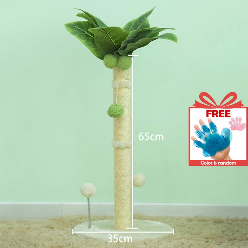 65cm Cat Scratching Post – Sisal Rope Tree with Toys