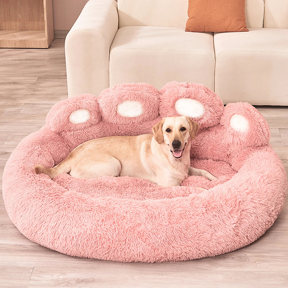 Plush Dog & Cat Sofa Bed – Warm, Washable Pet Bed