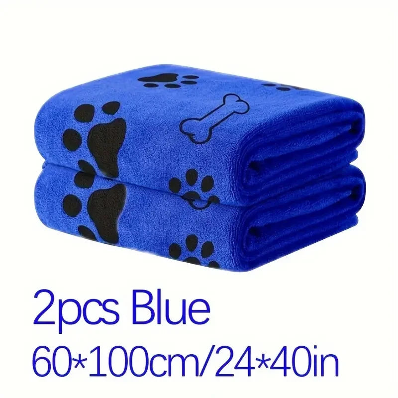 Two Soft Microfiber Dog Towels