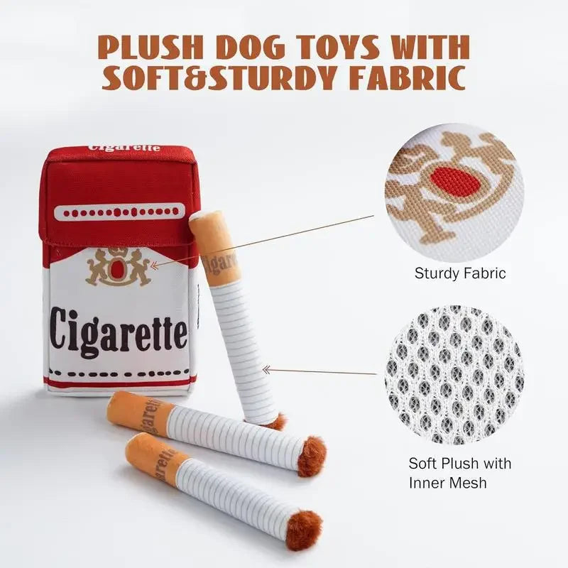 Cigarette Plush Dog Toy