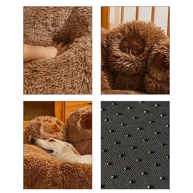 Plush Dog & Cat Sofa Bed – Warm, Washable Pet Bed