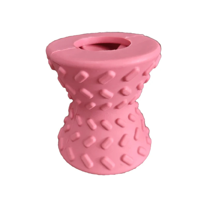 Rubber Hourglass Treat Dispensing Chew Toy