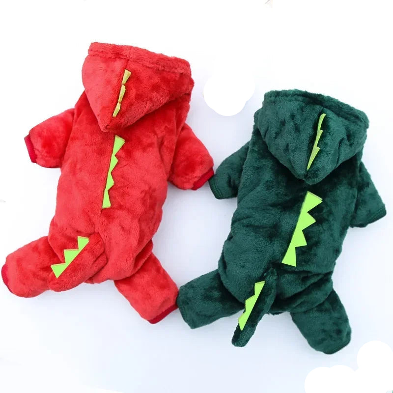 Little Dino Plush Dog Jumpsuit