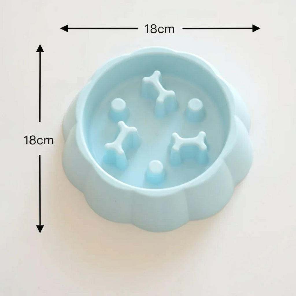 Slow Feeder Pet Bowl – Anti-Choking Food & Water Dish