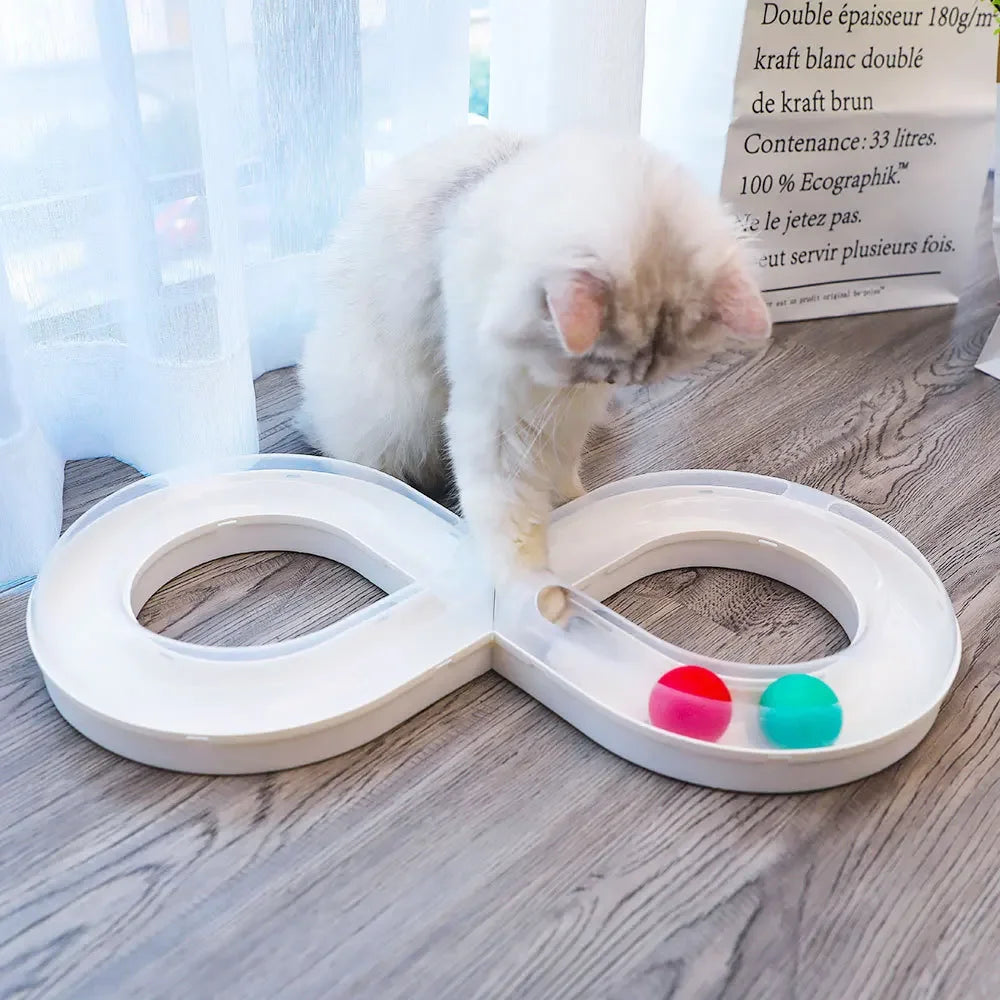 Cat Turntable Play Set – Tunnel & Teaser Toy