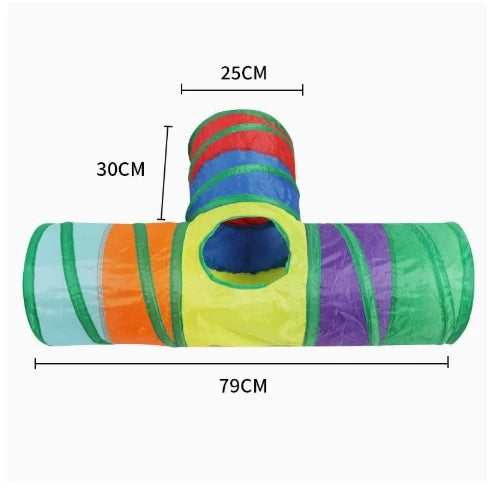 Foldable Cat Tunnel – Interactive T/Y Tube Play Hideaway