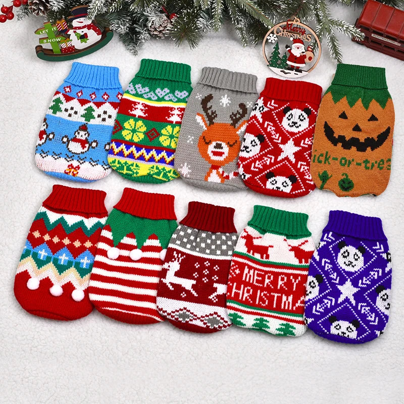 Festive Knit Pet Sweaters (for Cats & Small Dogs)
