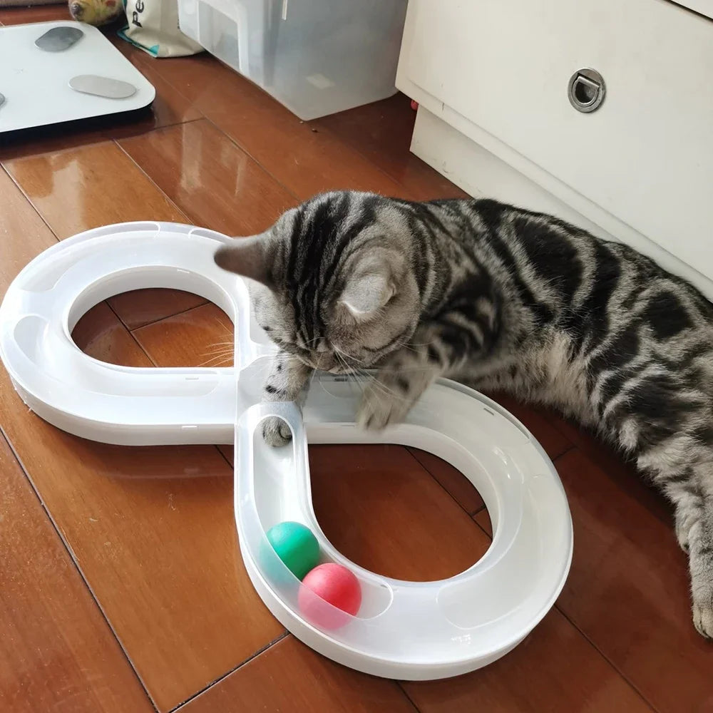 Cat Turntable Play Set – Tunnel & Teaser Toy