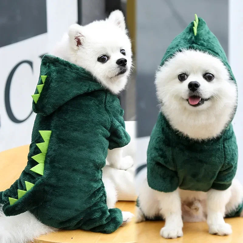 Little Dino Plush Dog Jumpsuit