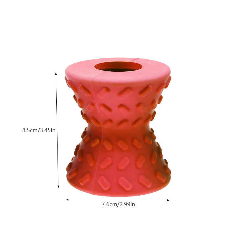 Rubber Hourglass Treat Dispensing Chew Toy