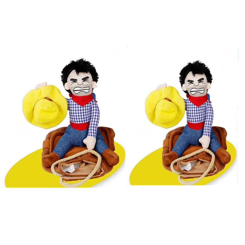 Funny Cowboy Rider Dog Costume