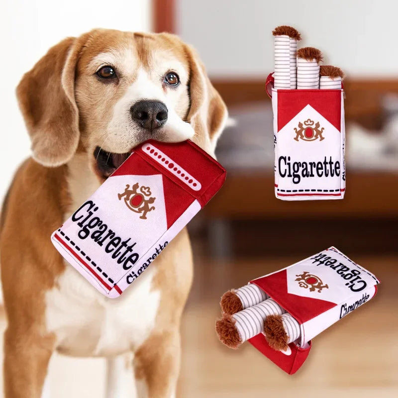 Cigarette Plush Dog Toy