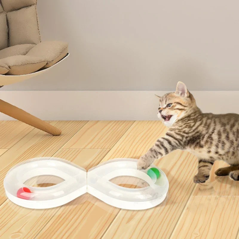 Cat Turntable Play Set – Tunnel & Teaser Toy