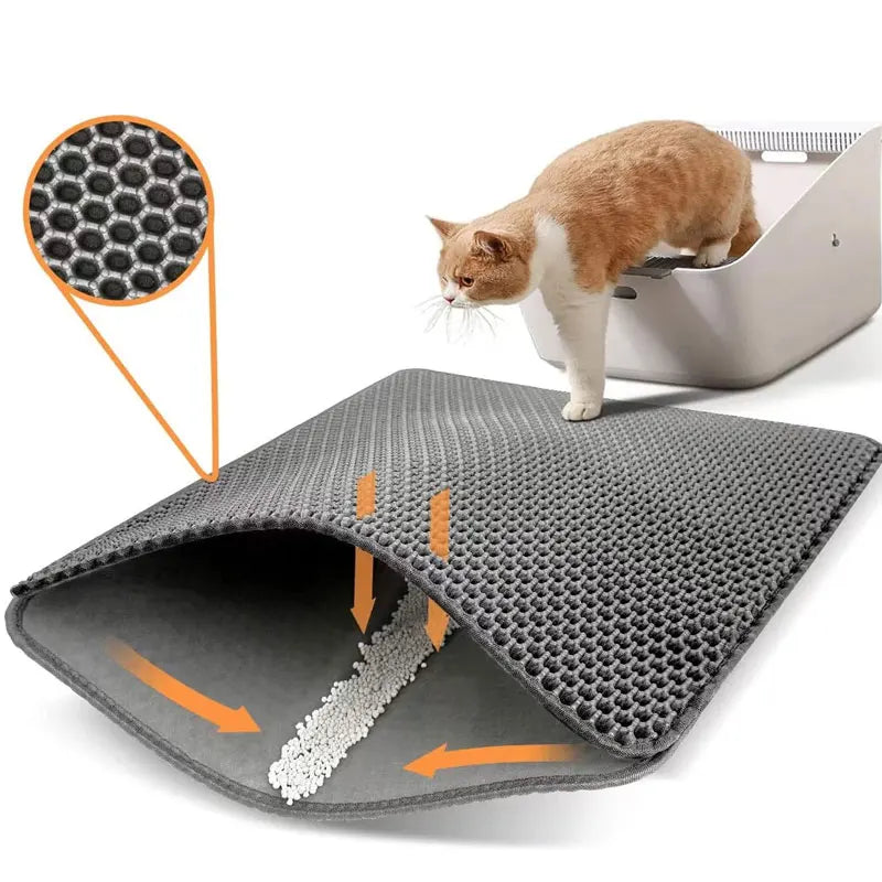 Double Layered Litter-Trapping Cat Mat