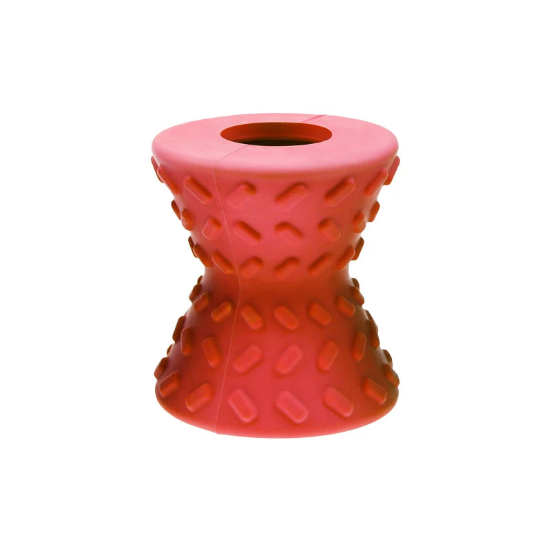 Rubber Hourglass Treat Dispensing Chew Toy